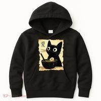 Funny Cat Ramen Graphic Japanese Kawaii Anime Cat Kids Hoodie thumb 0
