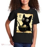 Funny Cat Ramen Graphic Japanese Kawaii Anime Cat Kids T-Shirt thumb 2