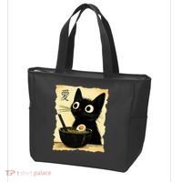 Funny Cat Ramen Graphic Japanese Kawaii Anime Cat Tote Bag thumb 3