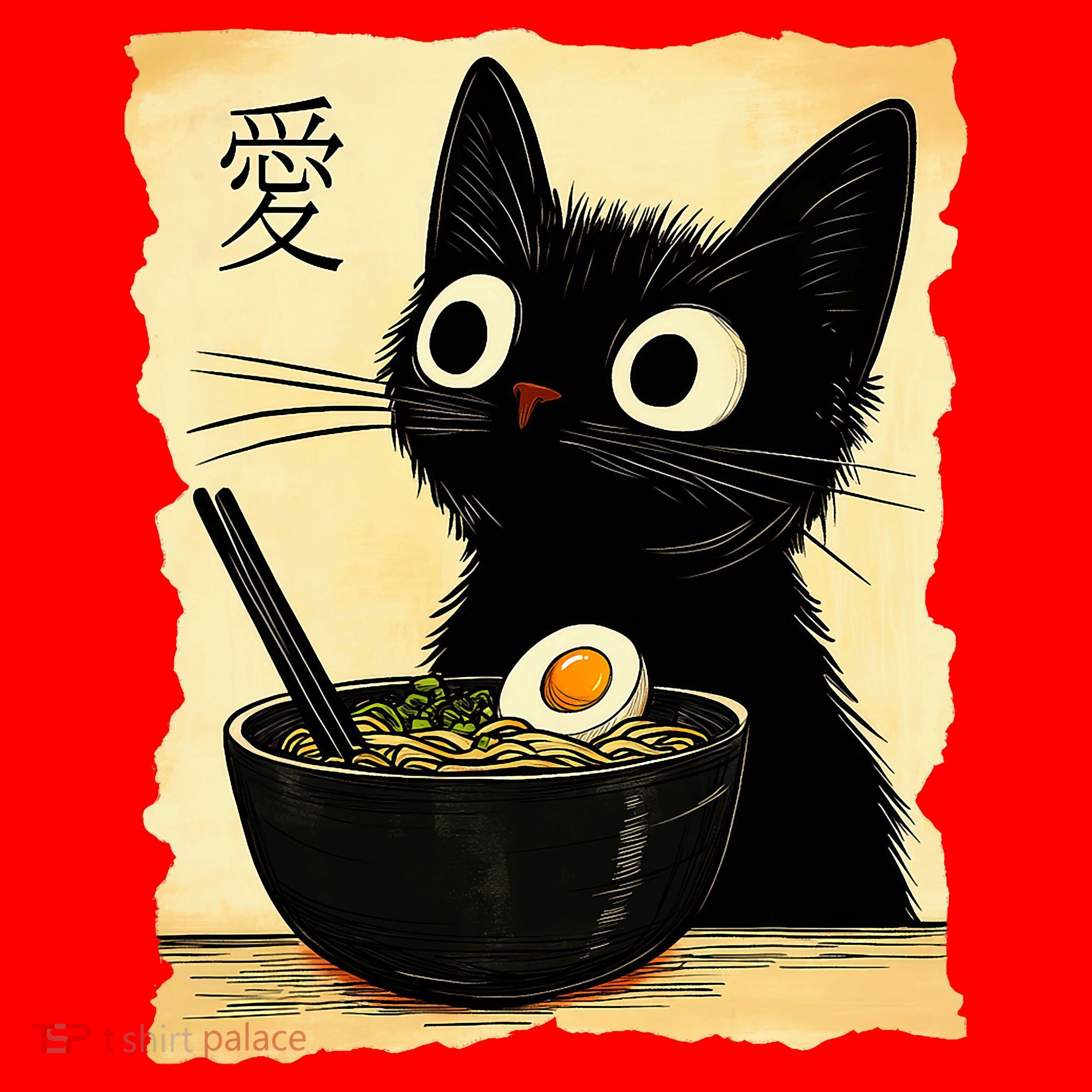 Funny Cat Ramen Graphic Japanese Kawaii Anime Cat Santa Hat