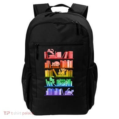 Funny Colorful Rainbow Library Cats Backpack