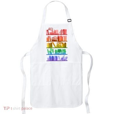 Funny Colorful Rainbow Library Cats Apron