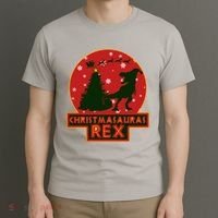 Funny Christmasaurus Rex T-Shirt thumb 3