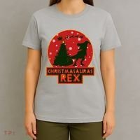 Funny Christmasaurus Rex T-Shirt thumb 4