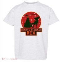 Funny Christmasaurus Rex Toddler T-Shirt thumb 0