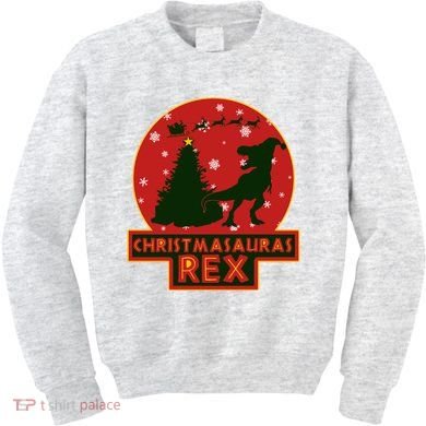 Funny Christmasaurus Rex Kids Sweatshirt