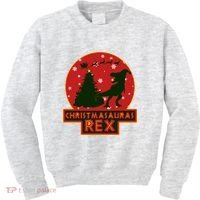 Funny Christmasaurus Rex Kids Sweatshirt thumb 0