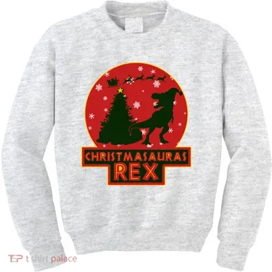 Funny Christmasaurus Rex Kids Sweatshirt