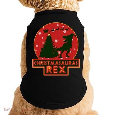 Funny Christmasaurus Rex Doggie Tank