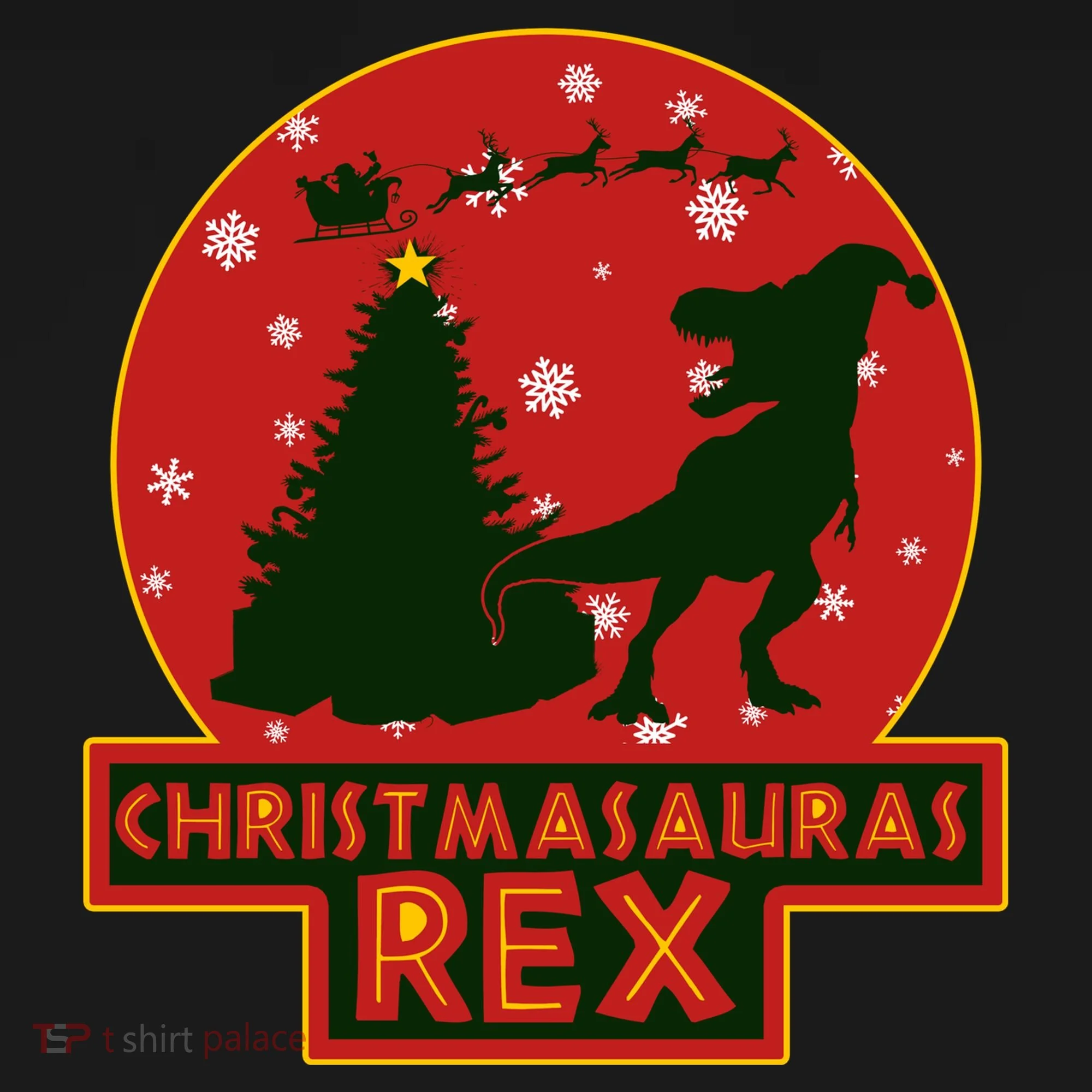 Funny Christmasaurus Rex Doggie Tank
