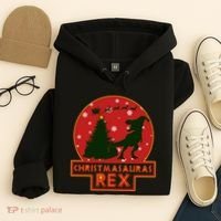 Funny Christmasaurus Rex Hoodie thumb 4