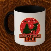 Funny Christmasaurus Rex Coffee Mug thumb 2
