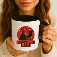 Funny Christmasaurus Rex Coffee Mug thumb 3