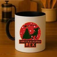 Funny Christmasaurus Rex Coffee Mug thumb 4