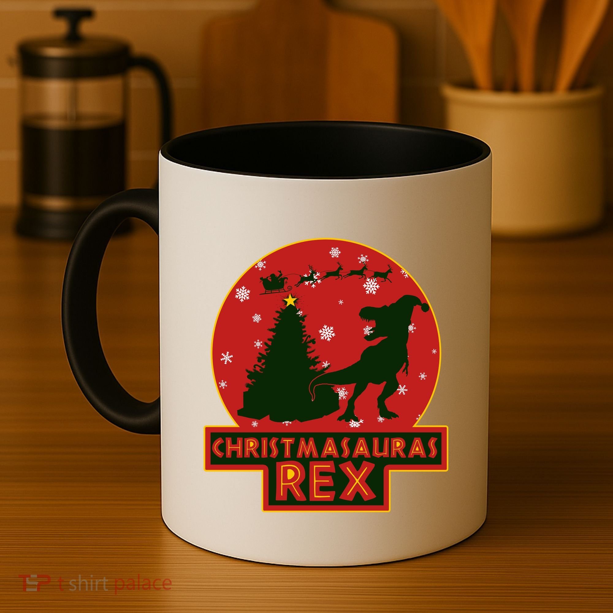 Funny Christmasaurus Rex Coffee Mug