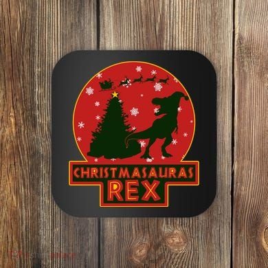 Funny Christmasaurus Rex Coaster