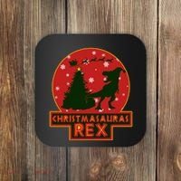 Funny Christmasaurus Rex Coaster thumb 0