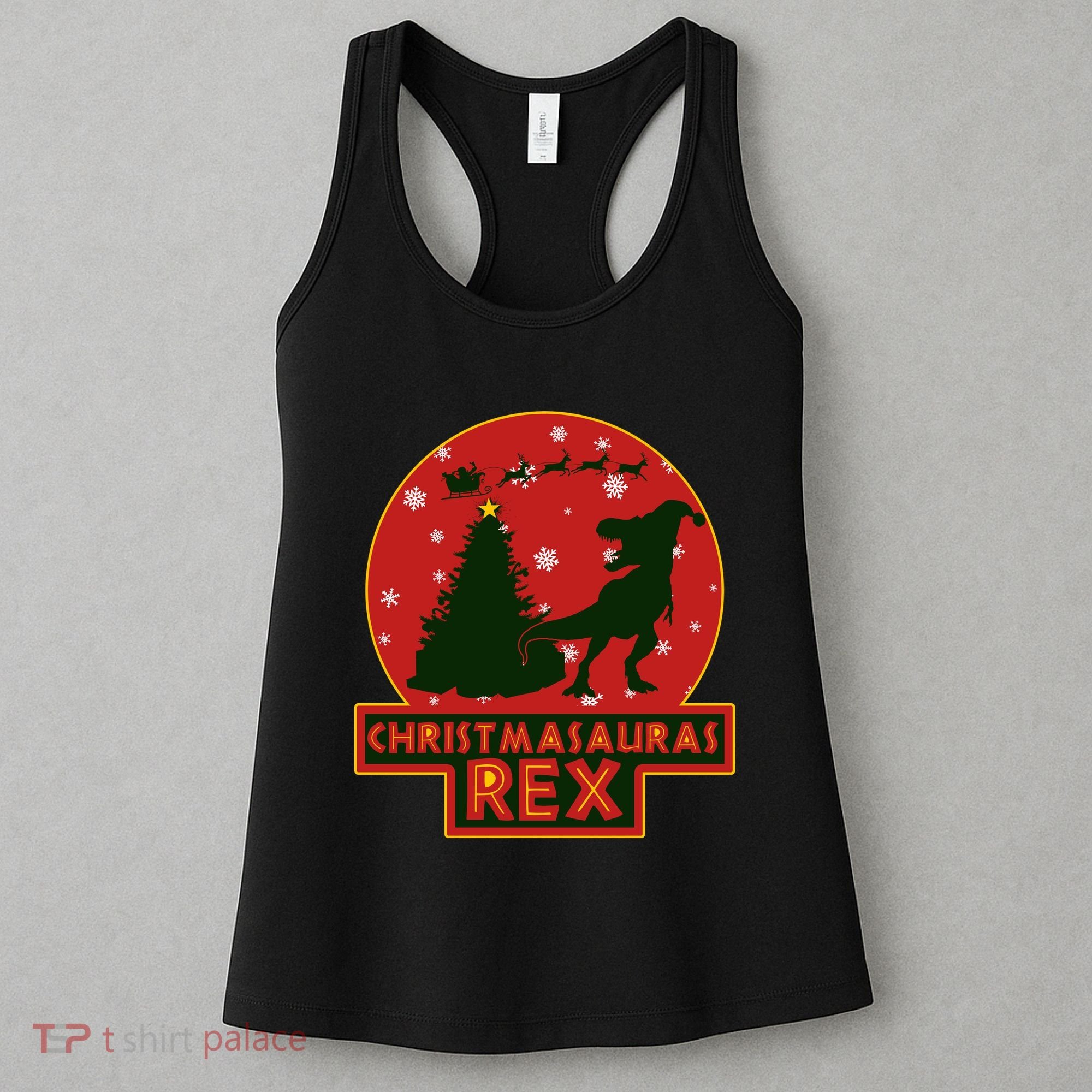 Funny Christmasaurus Rex Women's Tank Top