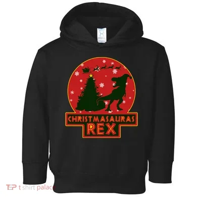 Funny Christmasaurus Rex Toddler Hoodie