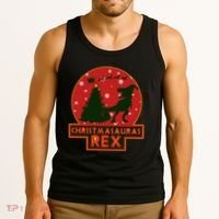 Funny Christmasaurus Rex Tank Top thumb 3