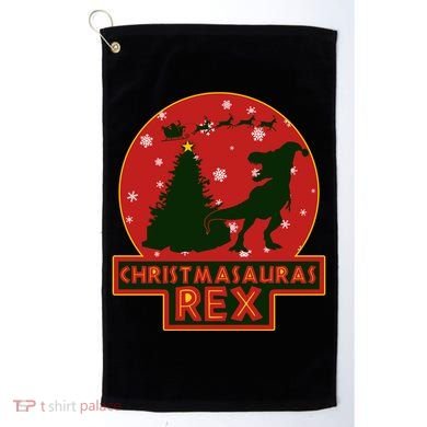 Funny Christmasaurus Rex Golf Towel