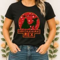 Funny Christmasaurus Rex Women's T-Shirt thumb 2