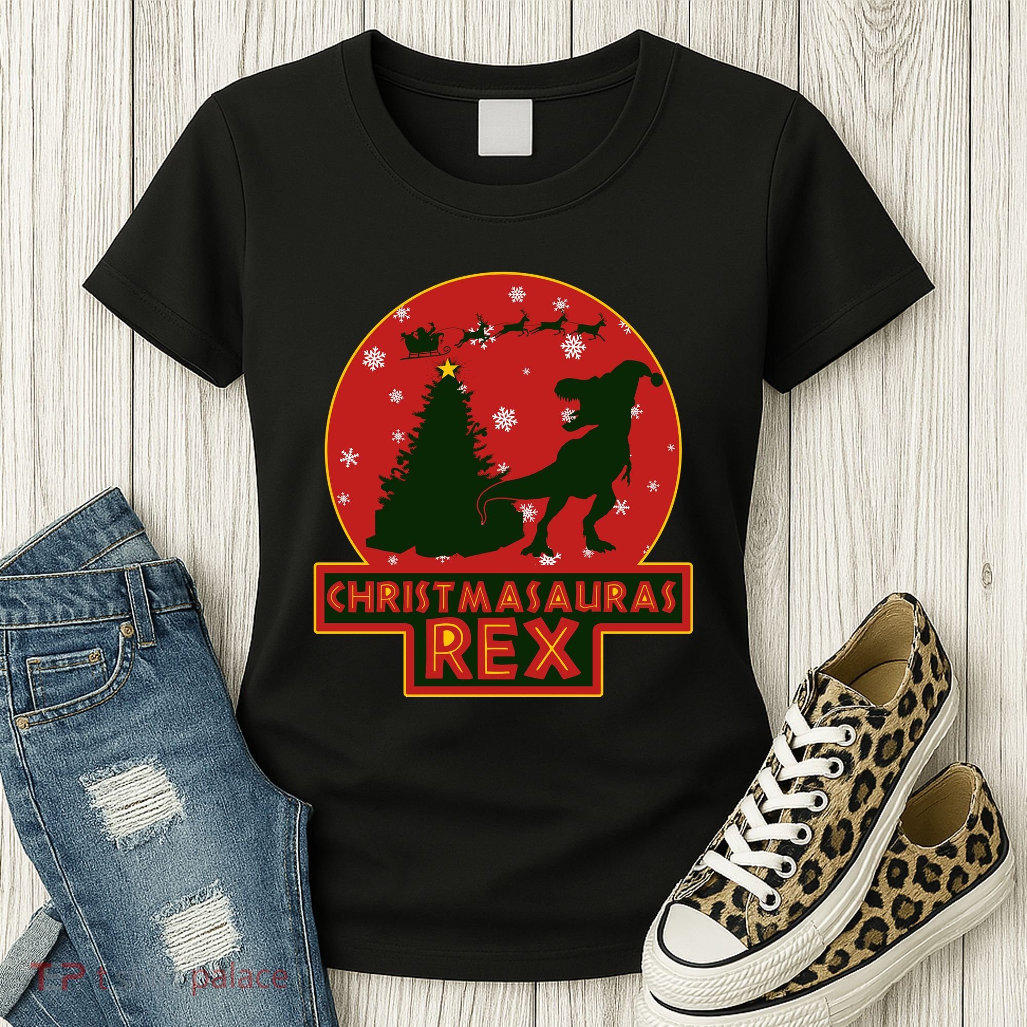 Funny Christmasaurus Rex Women's T-Shirt