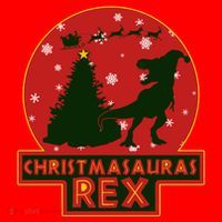 Funny Christmasaurus Rex Santa Hat thumb 1