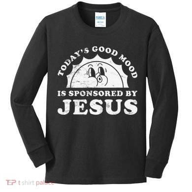 Funny Cute Retro Vintage Jesus Kids Long Sleeve Shirt