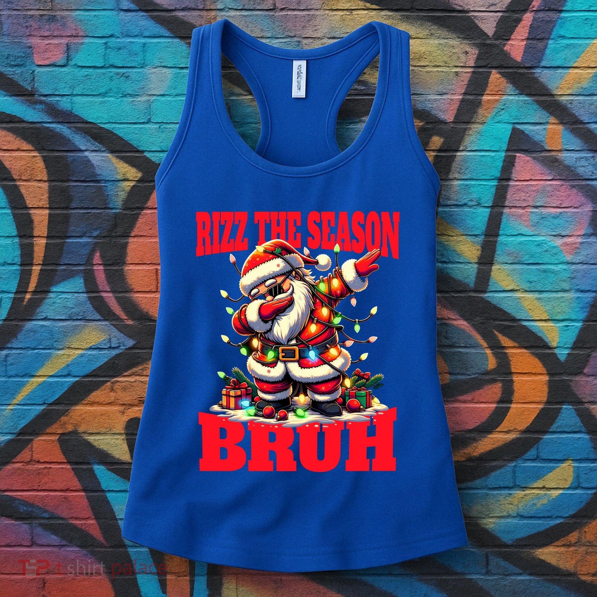 Funny Christmas Rizzmas Santa Xmas Rizz The Season Bruh Meaningful Gift Women's Tank Top