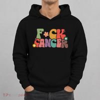 Fuck Cancer Retro Groovy All Cancer Awareness Women Hoodie thumb 0