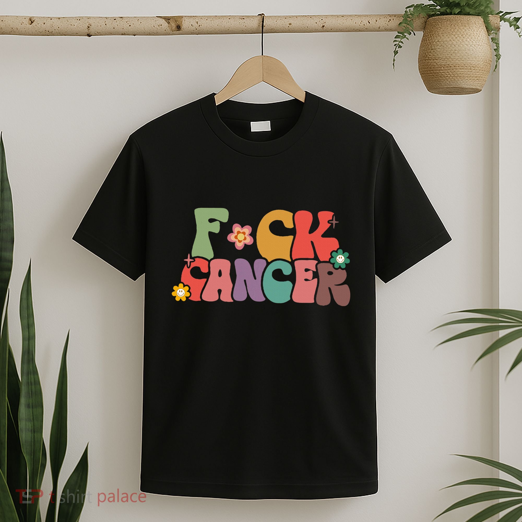 Fuck Cancer Retro Groovy All Cancer Awareness Women T-Shirt