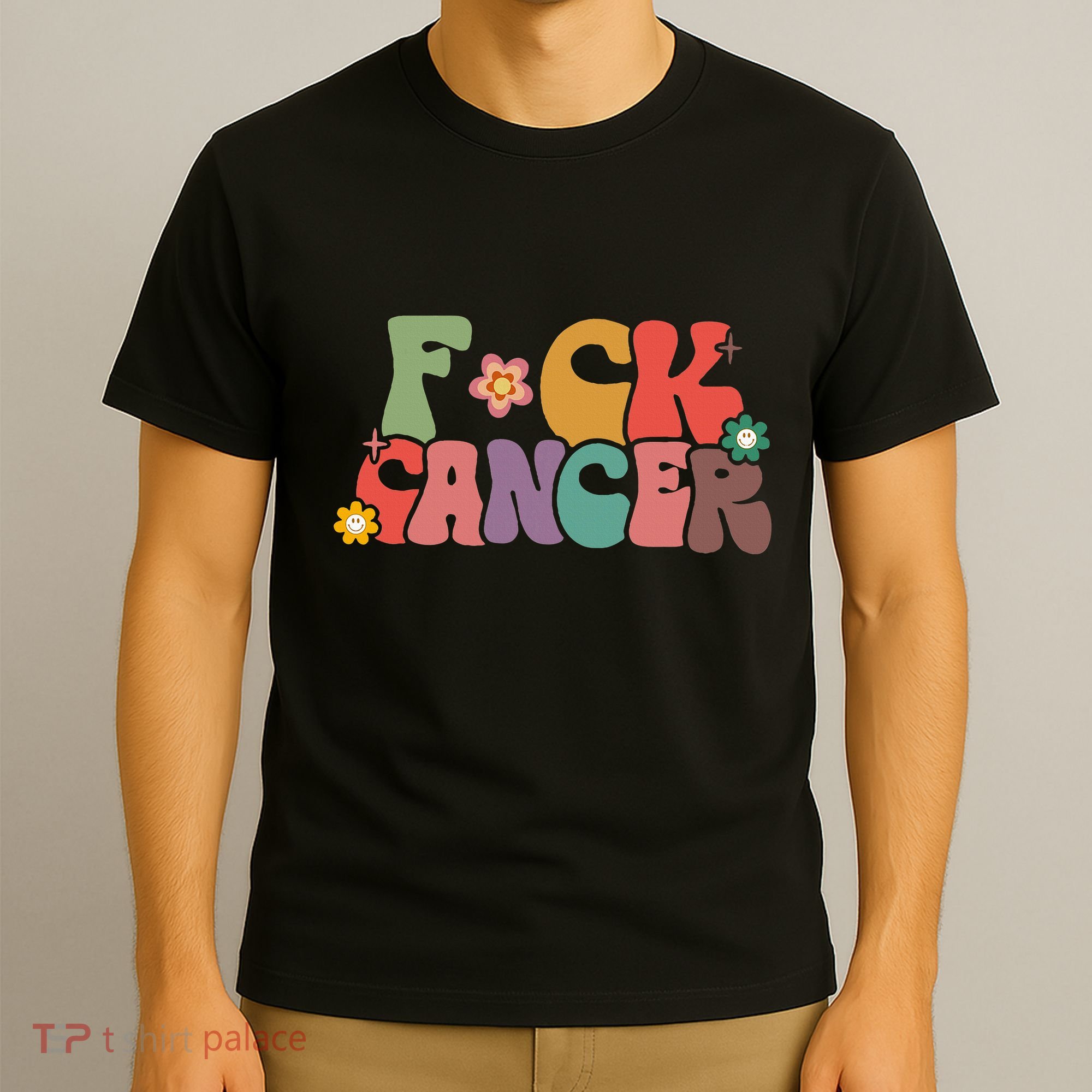 Fuck Cancer Retro Groovy All Cancer Awareness Women T-Shirt