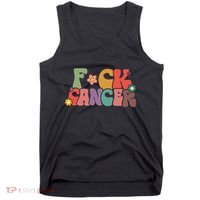 Fuck Cancer Retro Groovy All Cancer Awareness Women Tank Top thumb 0