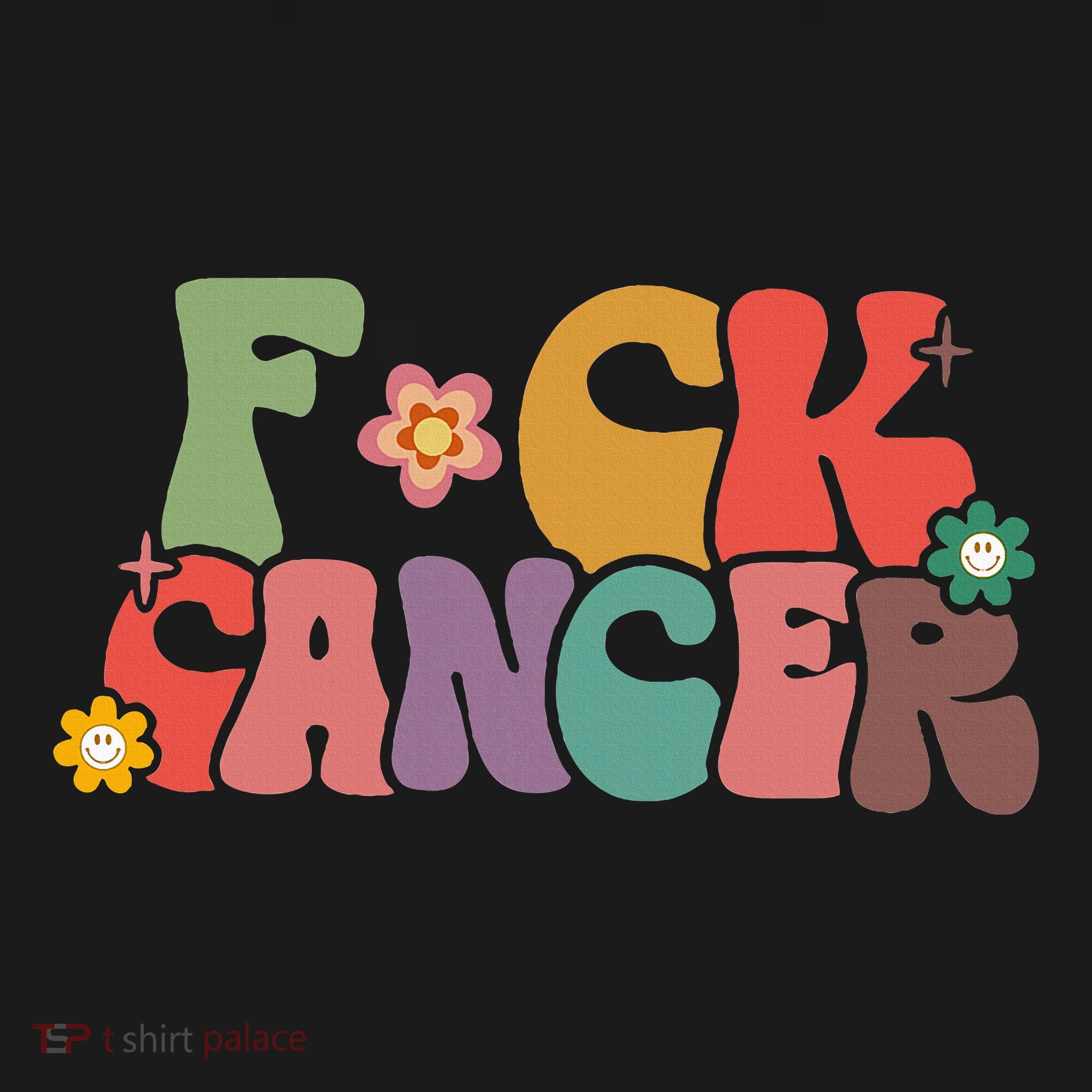 Fuck Cancer Retro Groovy All Cancer Awareness Women Tank Top