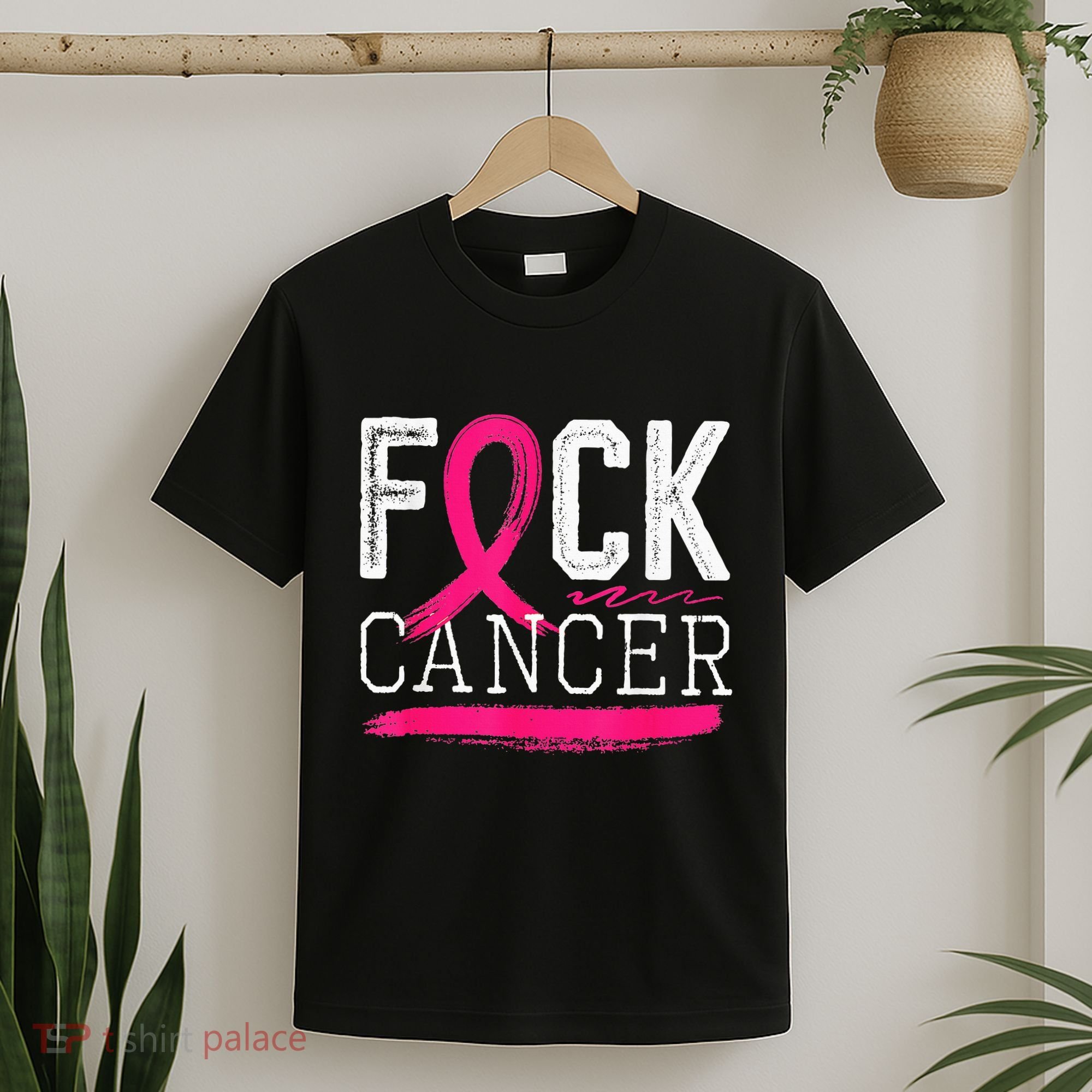 Fuck Cancer Retro Distressed Breast Cancer Awareness Month T-Shirt