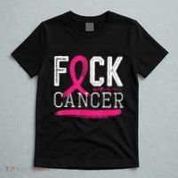 Fuck Cancer Retro Distressed Breast Cancer Awareness Month T-Shirt thumb 5