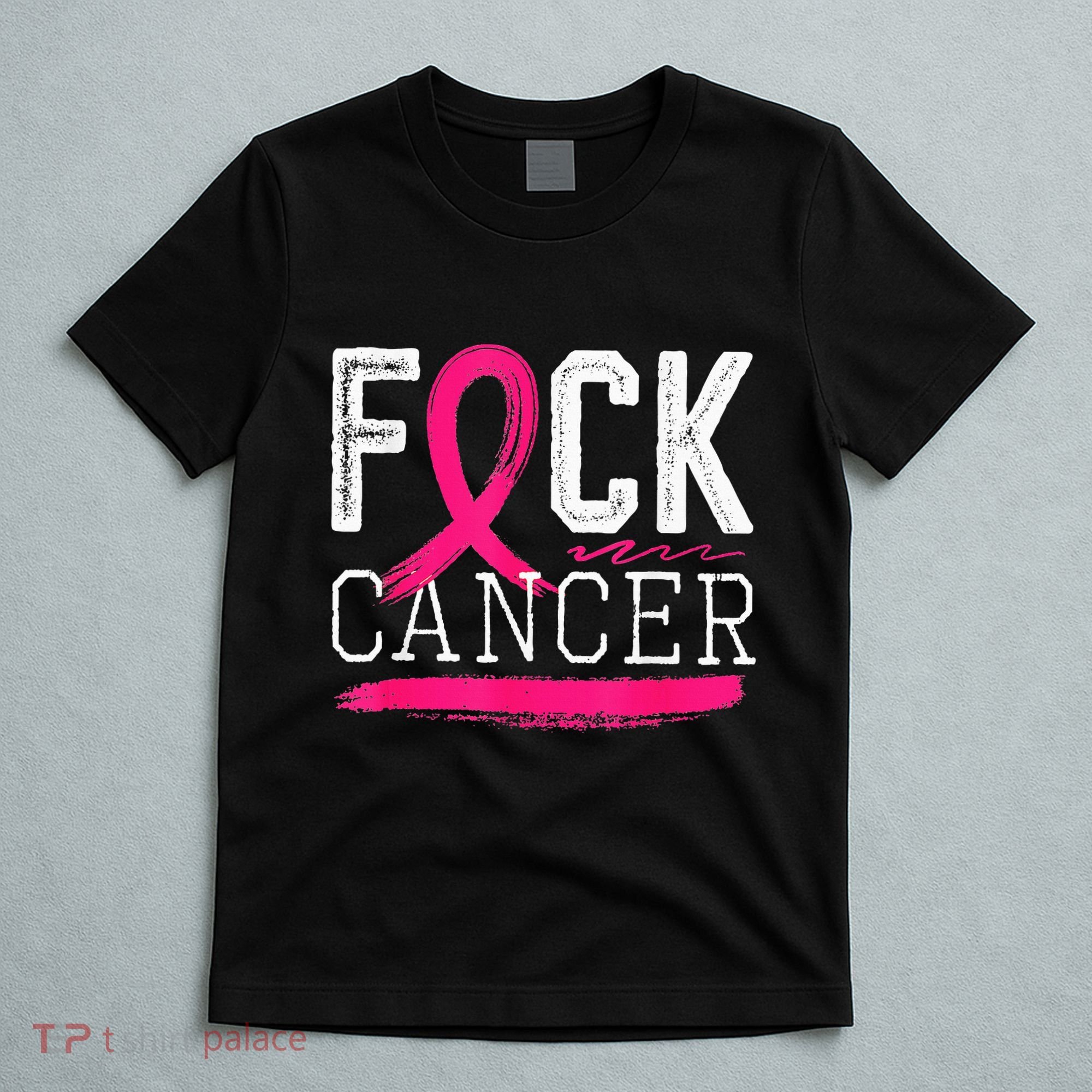 Fuck Cancer Retro Distressed Breast Cancer Awareness Month T-Shirt