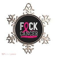 Fuck Cancer Retro Distressed Breast Cancer Awareness Month Ornament thumb 0