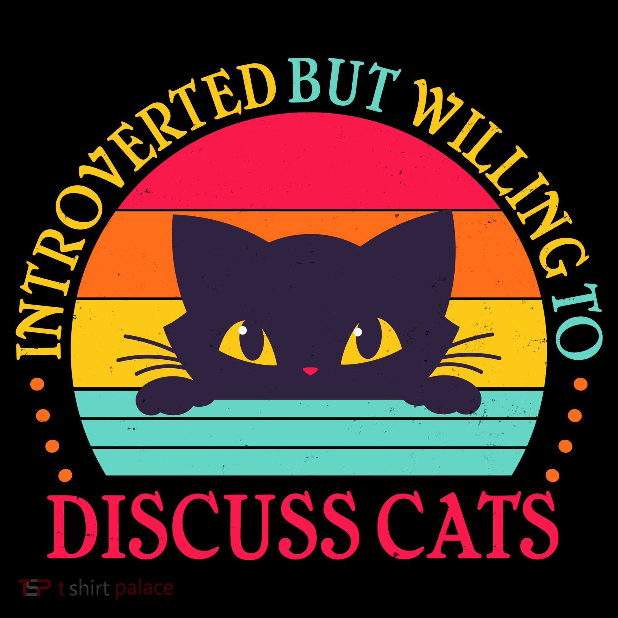 Funny Cute Retro Introverted But Willing To Discuss Cats Coffee Mug