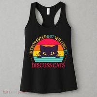 Funny Cute Retro Introverted But Willing To Discuss Cats Women's Tank Top thumb 3