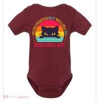 Funny Cute Retro Introverted But Willing To Discuss Cats Baby Bodysuit thumb 0