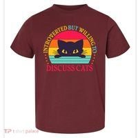 Funny Cute Retro Introverted But Willing To Discuss Cats Toddler T-Shirt thumb 0