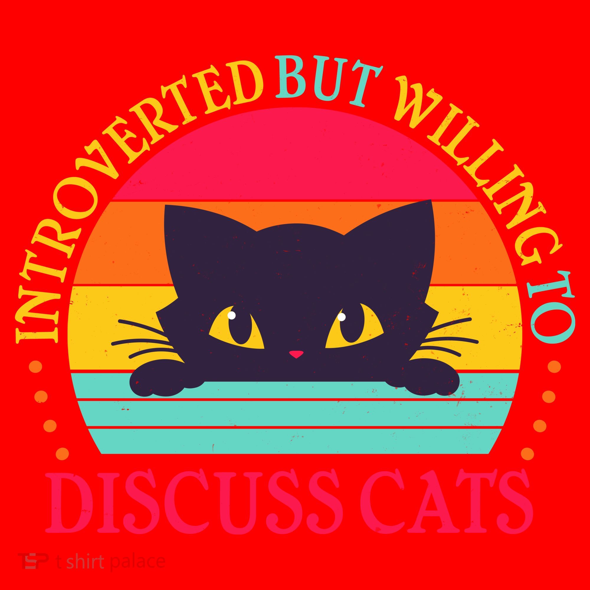 Funny Cute Retro Introverted But Willing To Discuss Cats Santa Hat