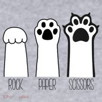 Funny Cat Rock Paper Scissors Cat Paws Cat Lover Women's Sweatshirt thumb 2