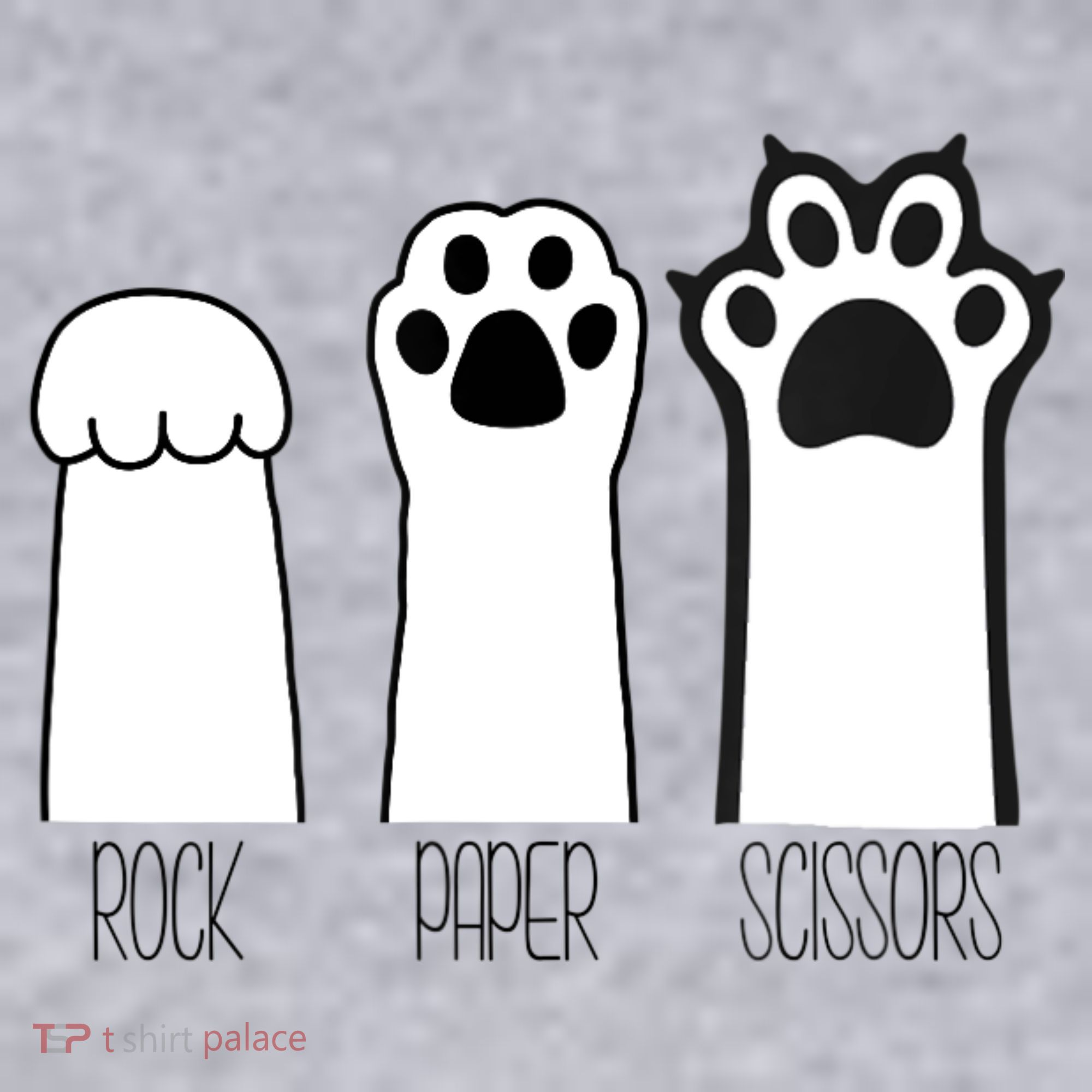 Funny Cat Rock Paper Scissors Cat Paws Cat Lover Women's Sweatshirt