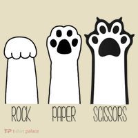Funny Cat Rock Paper Scissors Cat Paws Cat Lover Comfort Colors Boxy T-Shirt thumb 3