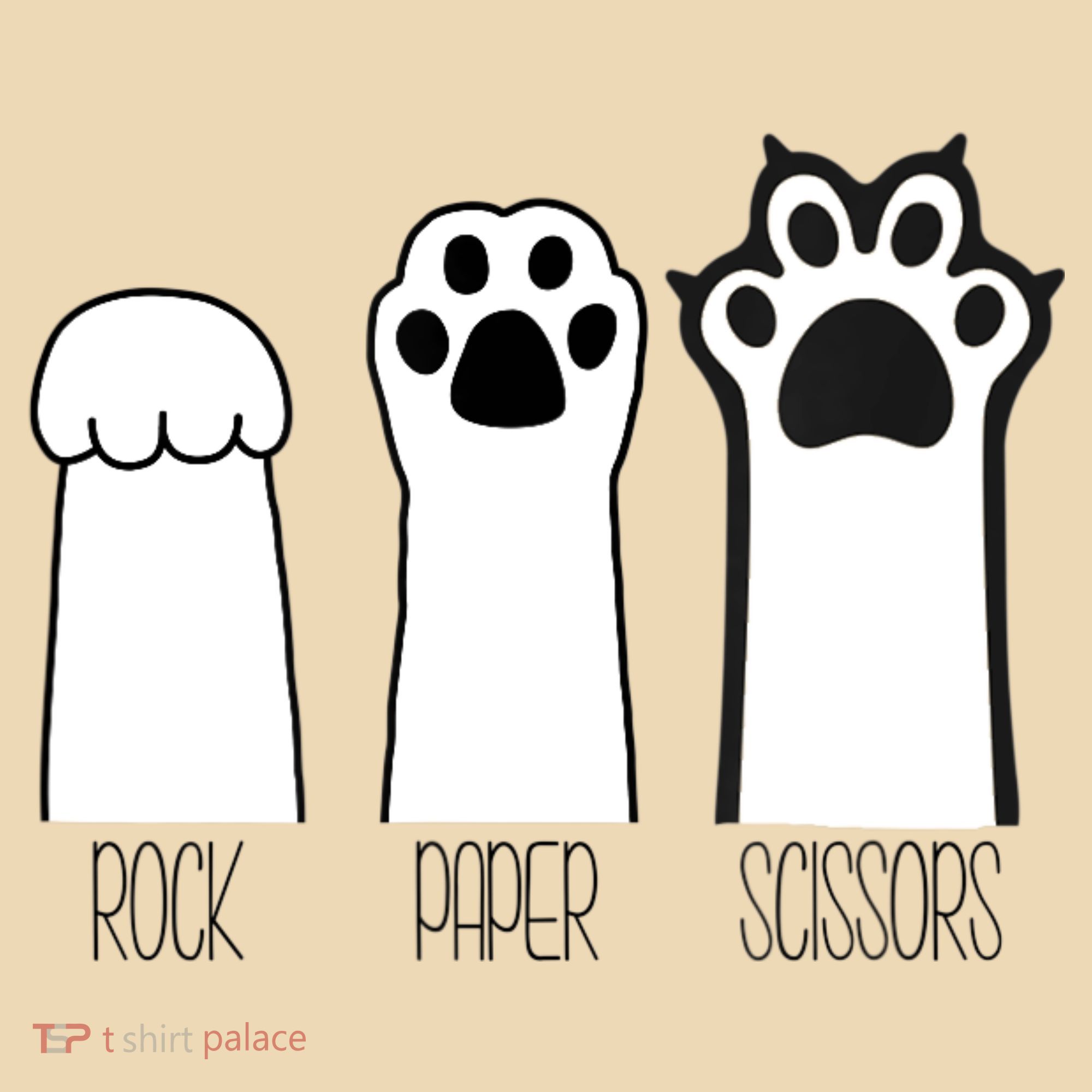 Funny Cat Rock Paper Scissors Cat Paws Cat Lover Tote Bag