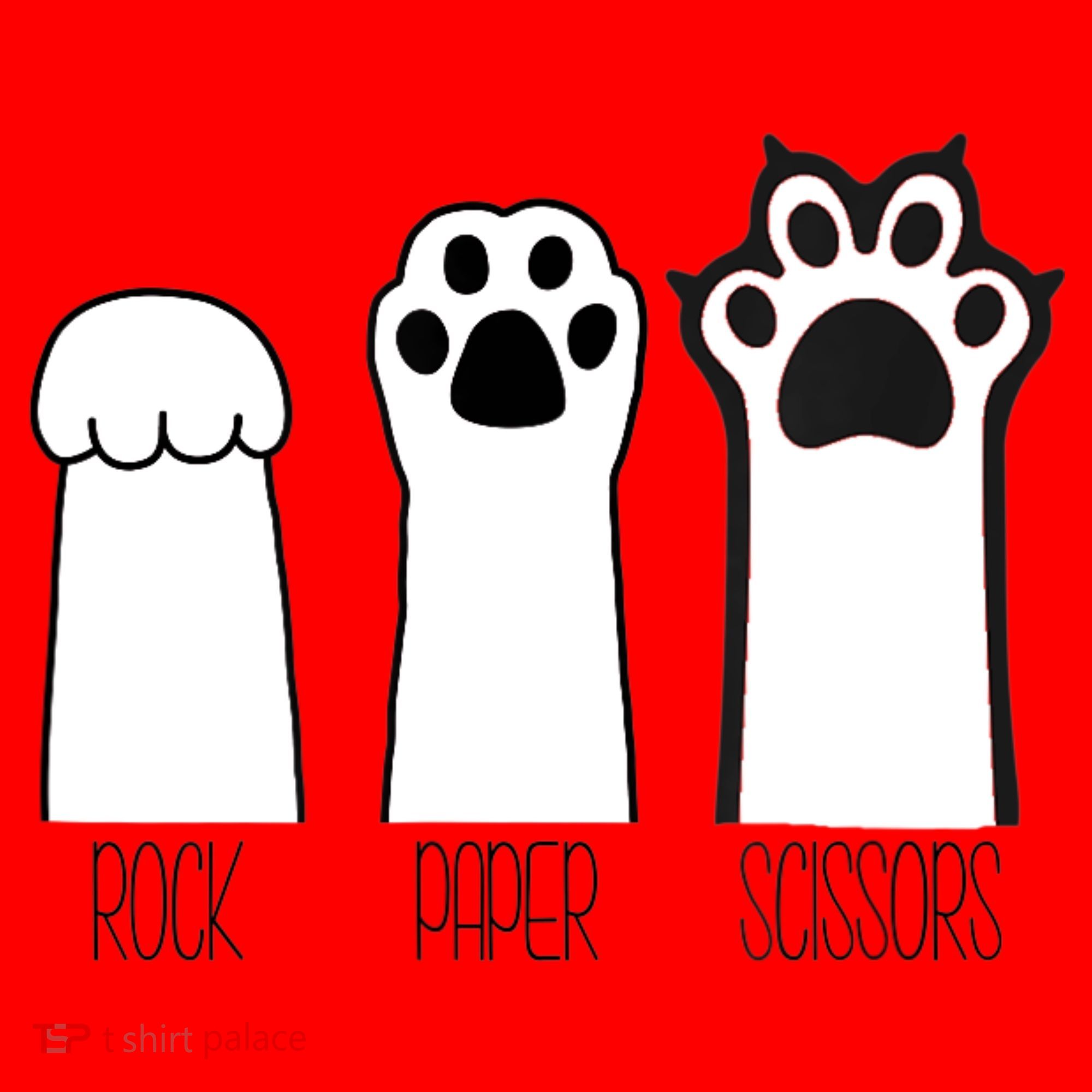 Funny Cat Rock Paper Scissors Cat Paws Cat Lover Santa Hat
