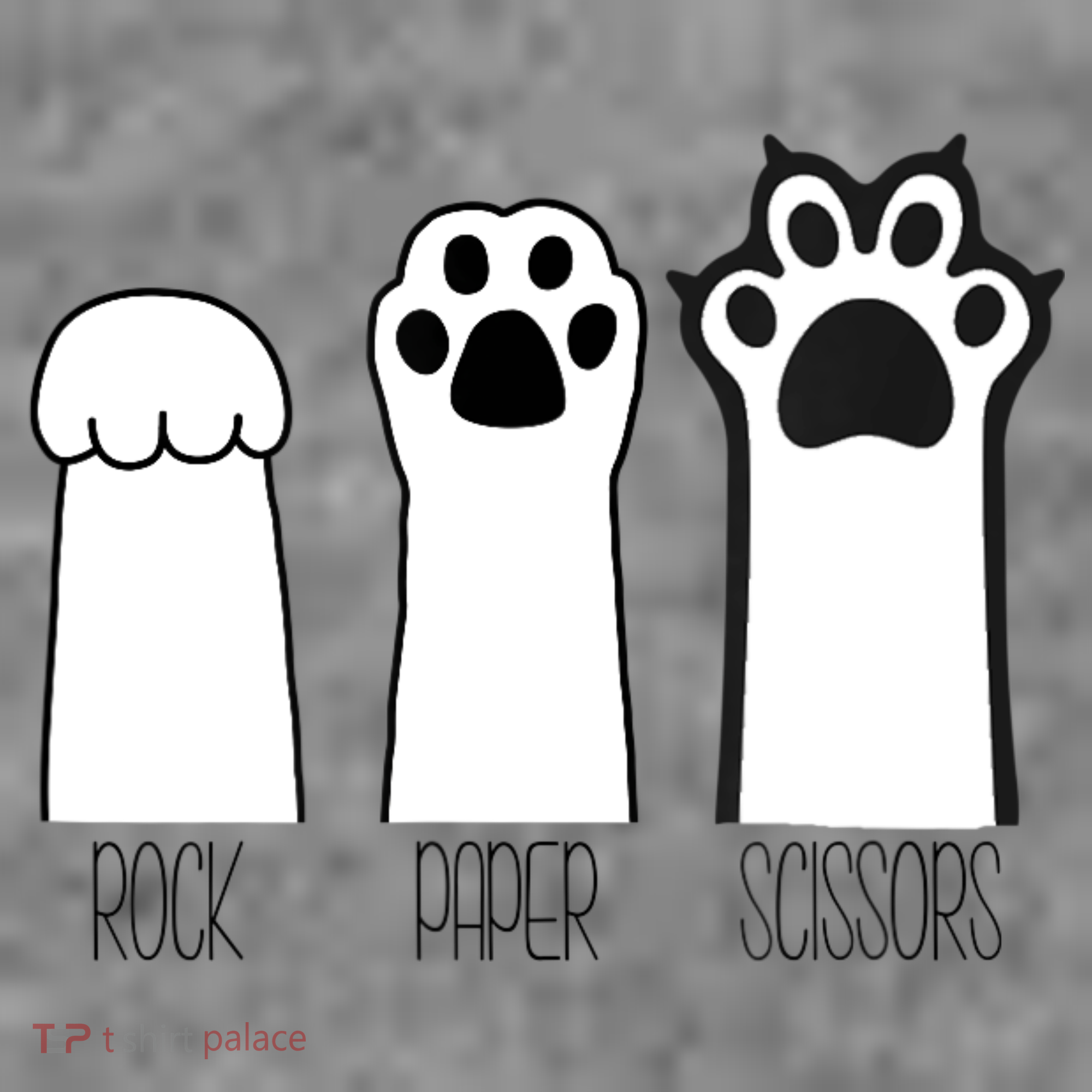Funny Cat Rock Paper Scissors Cat Paws Cat Lover Toddler Hoodie
